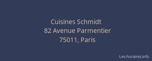 Cuisines Schmidt