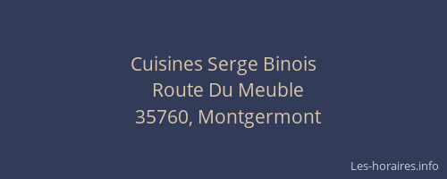 Cuisines Serge Binois