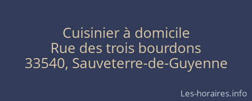 Cuisinier à domicile