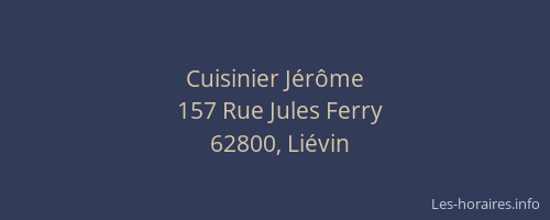 Cuisinier Jérôme