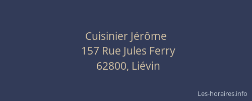 Cuisinier J&eacute;r&ocirc;me