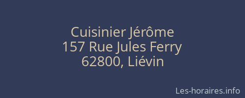 Cuisinier Jérôme