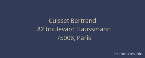 Cuisset Bertrand