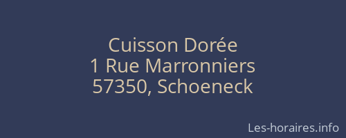 Cuisson Dorée
