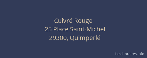 Cuivr&eacute; Rouge