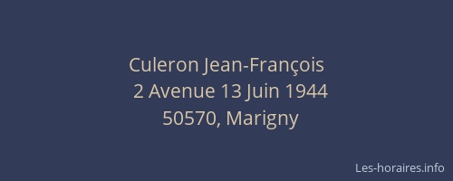 Culeron Jean-François