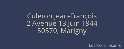 Culeron Jean-François