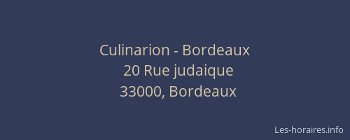 Culinarion - Bordeaux