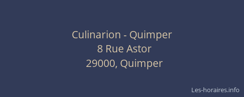 Culinarion - Quimper