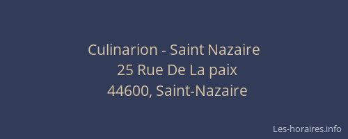 Culinarion - Saint Nazaire