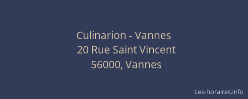 Culinarion - Vannes