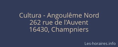 Cultura - Angoulême Nord