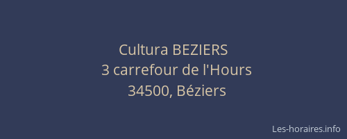 Cultura BEZIERS