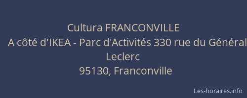 Cultura FRANCONVILLE
