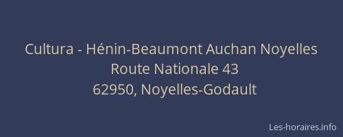 Cultura - Hénin-Beaumont Auchan Noyelles