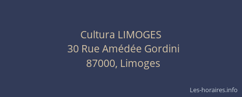 Cultura LIMOGES