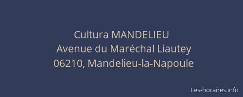 Cultura MANDELIEU