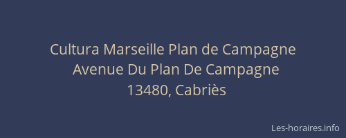 Cultura Marseille Plan de Campagne