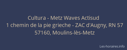 Cultura - Metz Waves Actisud