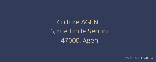 Culture AGEN