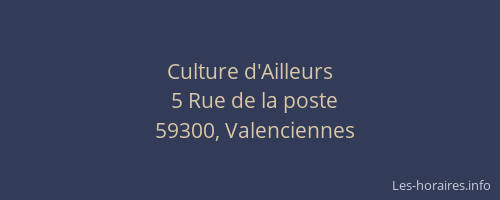 Culture d'Ailleurs