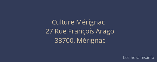 Culture Mérignac