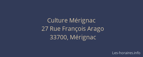 Culture M&eacute;rignac