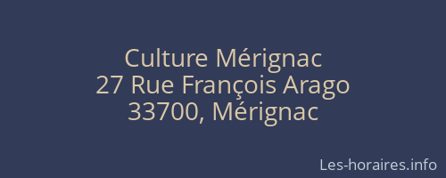 Culture Mérignac