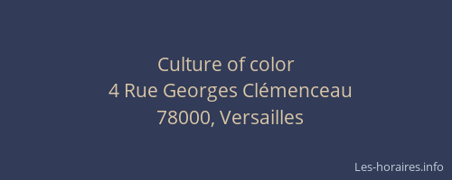 Culture of color