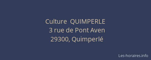 Culture  QUIMPERLE