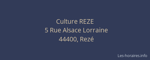 Culture REZE
