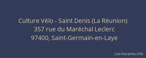 Culture Vélo - Saint Denis (La Réunion)