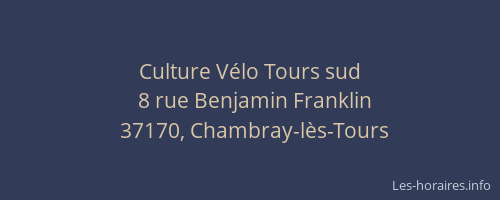 Culture Vélo Tours sud