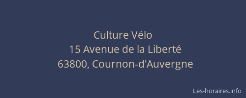 Culture V&eacute;lo
