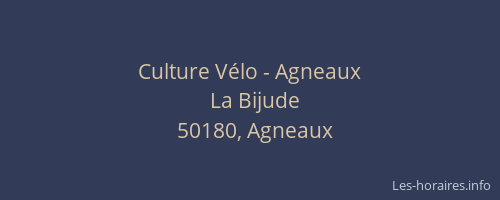 Culture Vélo - Agneaux