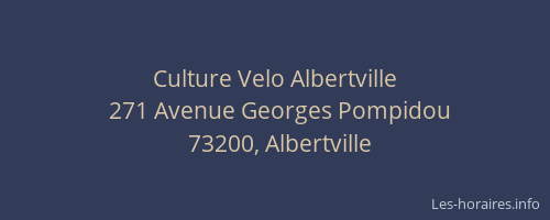 Culture Velo Albertville