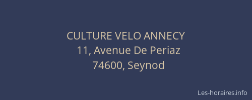 CULTURE VELO ANNECY