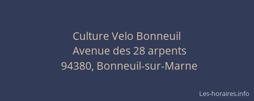 Culture Velo Bonneuil