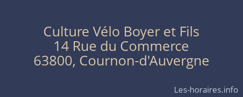 Culture Vélo Boyer et Fils