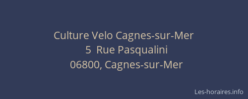 Culture Velo Cagnes-sur-Mer