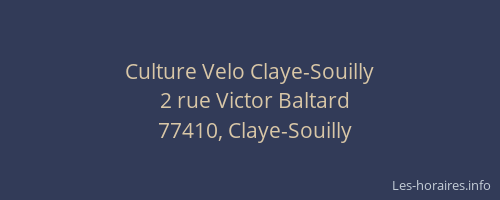 Culture Velo Claye-Souilly