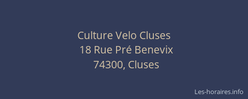 Culture Velo Cluses