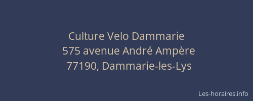 Culture Velo Dammarie