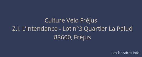 Culture Velo Fréjus