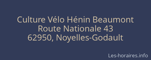 Culture Vélo Hénin Beaumont