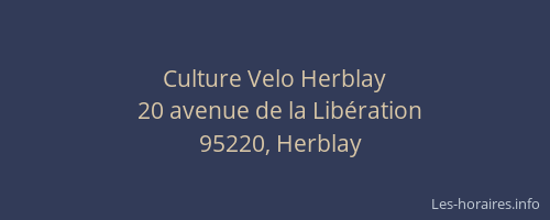 Culture Velo Herblay
