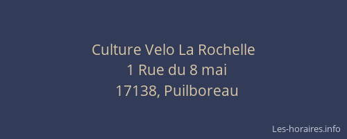 Culture Velo La Rochelle
