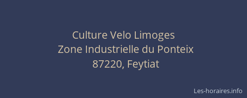 Culture Velo Limoges