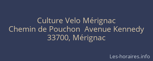 Culture Velo Mérignac