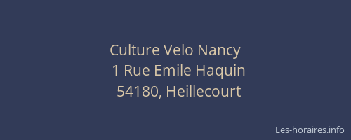 Culture Velo Nancy
